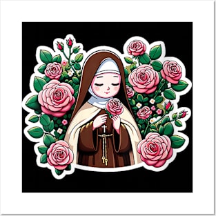 St Therese of Lisieux Little Flower Rose Catholic Saint Posters and Art